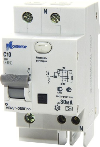 Купить Дифференциальный автомат АД-063 2Р 40А Idn-100mA тип А  