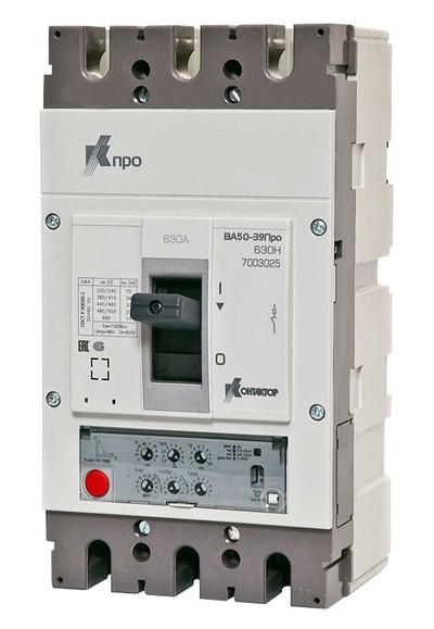 Купить Автоматический выключатель ВА50-39Про 3P 500А Icu-36kA (630Н) с электронными блоками защиты МРТ-39Про GF 